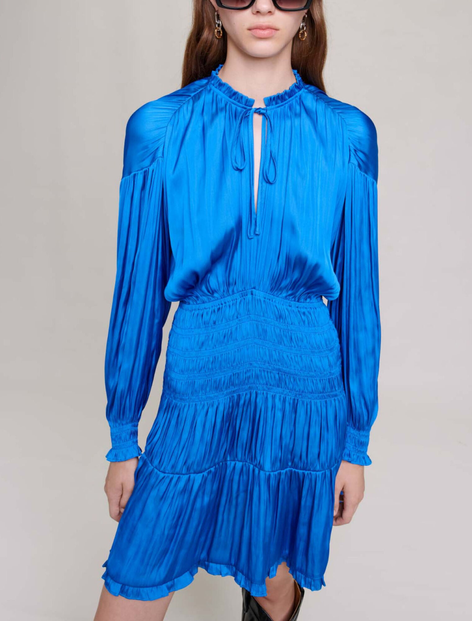 Blue smocked dress