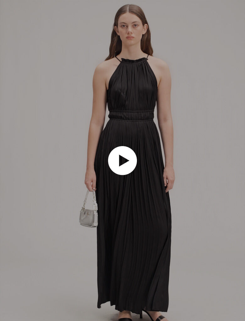 Pleated jumpsuit Black / Gray For Women | Maje