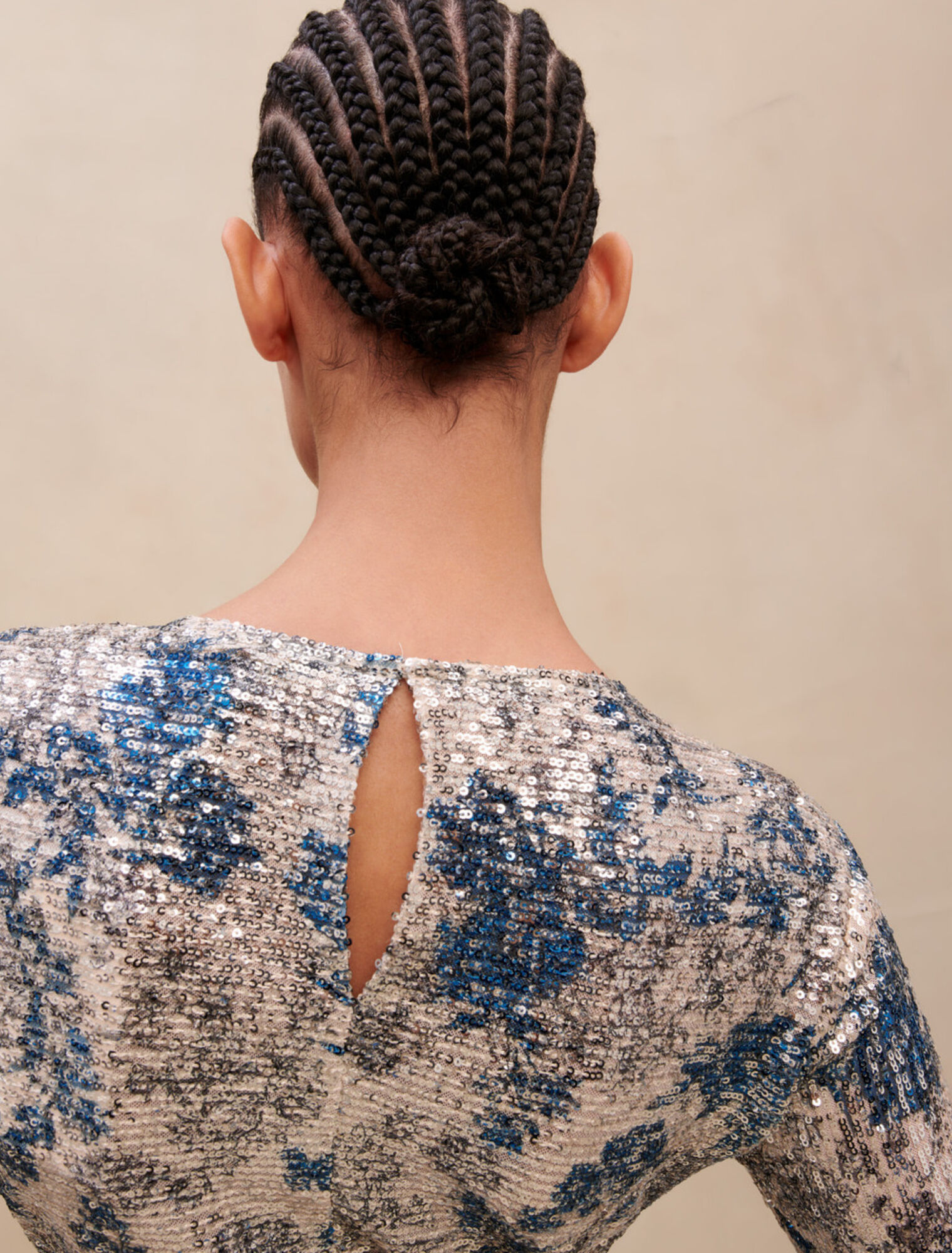 Draped sequinned dress