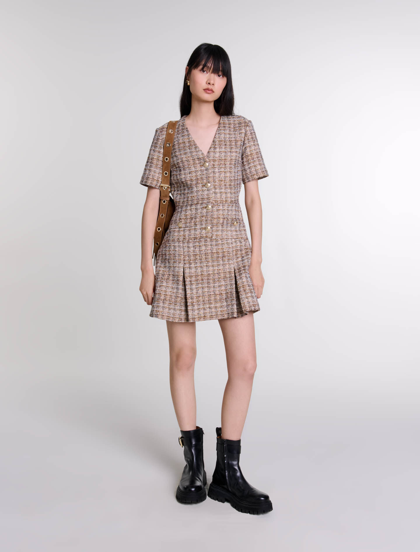 Tweed dress maje new arrivals
