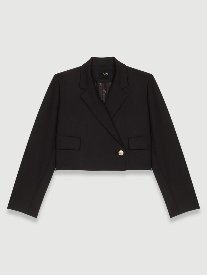 Short straight-fit jacket