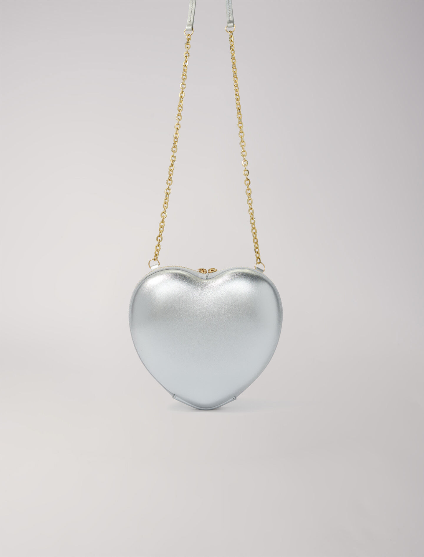 Heart-shaped leather bag