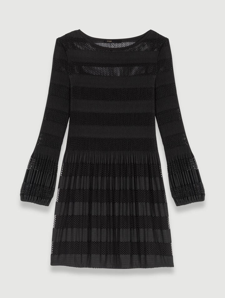 Short openwork knit dress