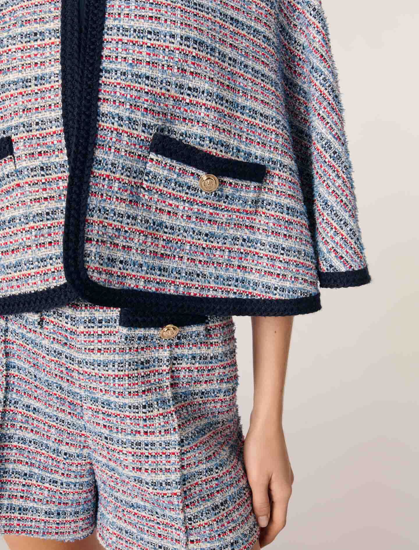 melt the lady tweed short pants wh×bk Cotton and wool tweed shorts in white - Valentino | Mytheresa