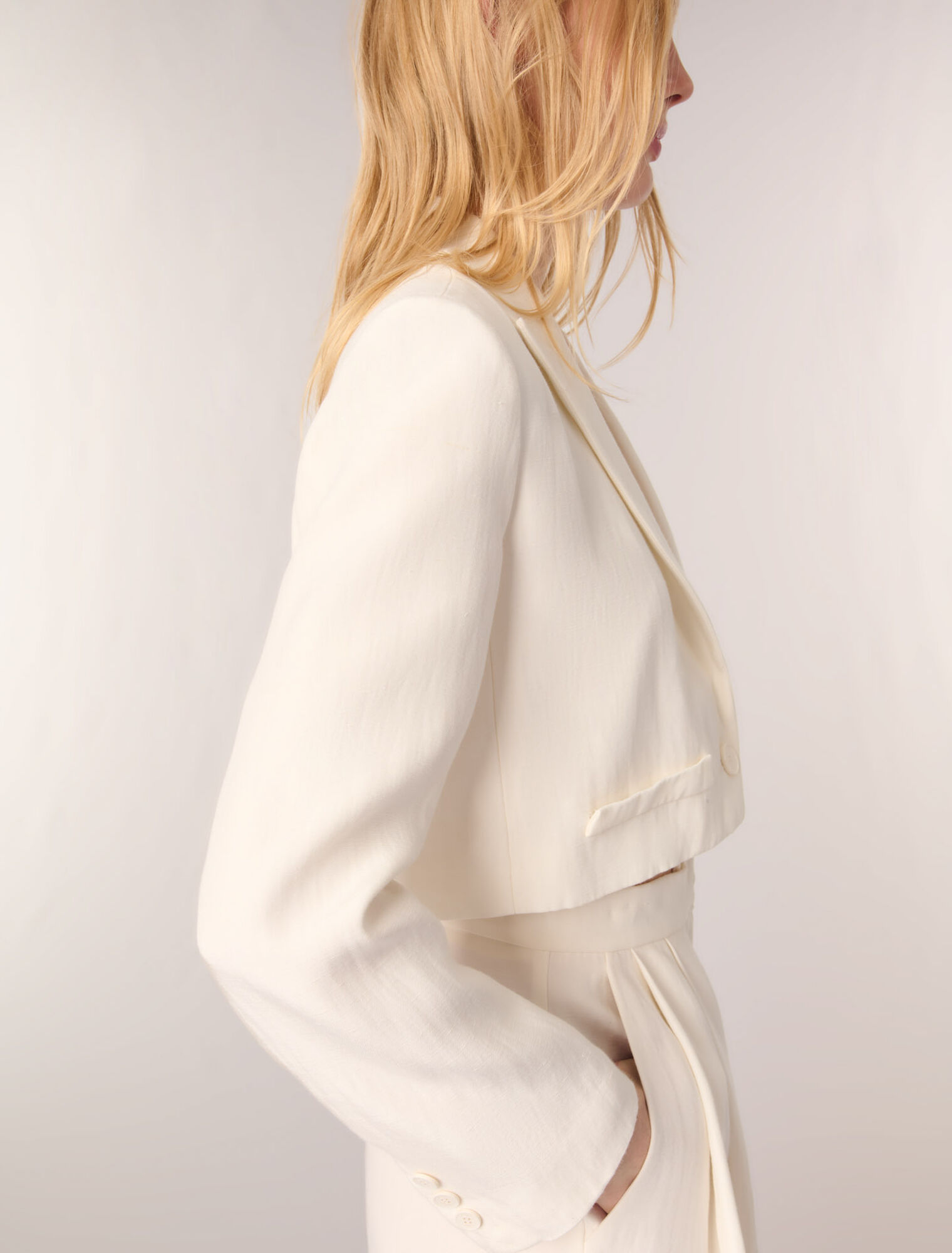 Cropped suit jacket