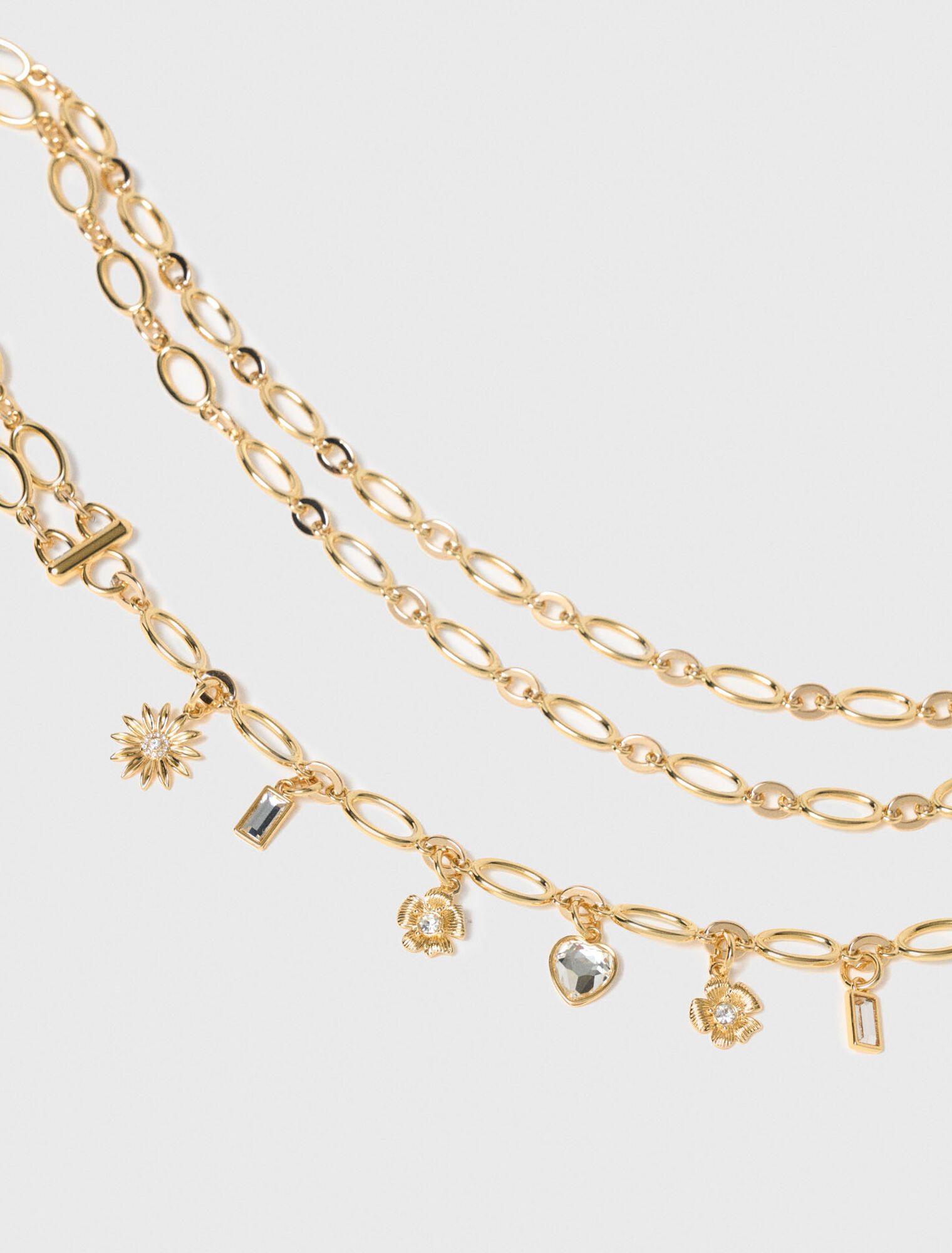 Double chain belt with charms