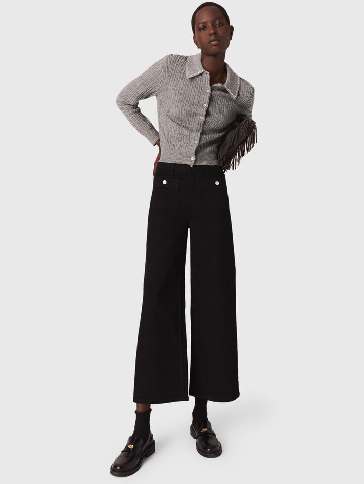 Straight-leg jeans with patch pockets