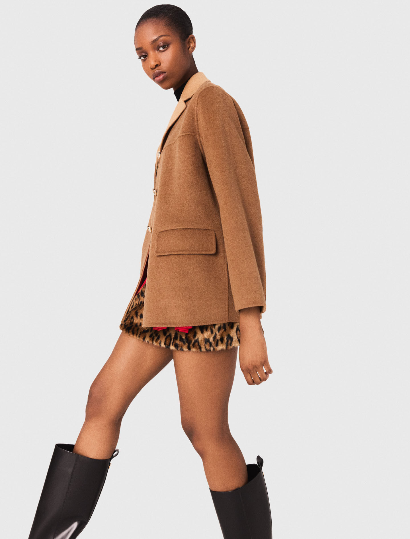 muu　Mini short double handmade coat muu Mini short double handmade coat muu Mini short double handmade