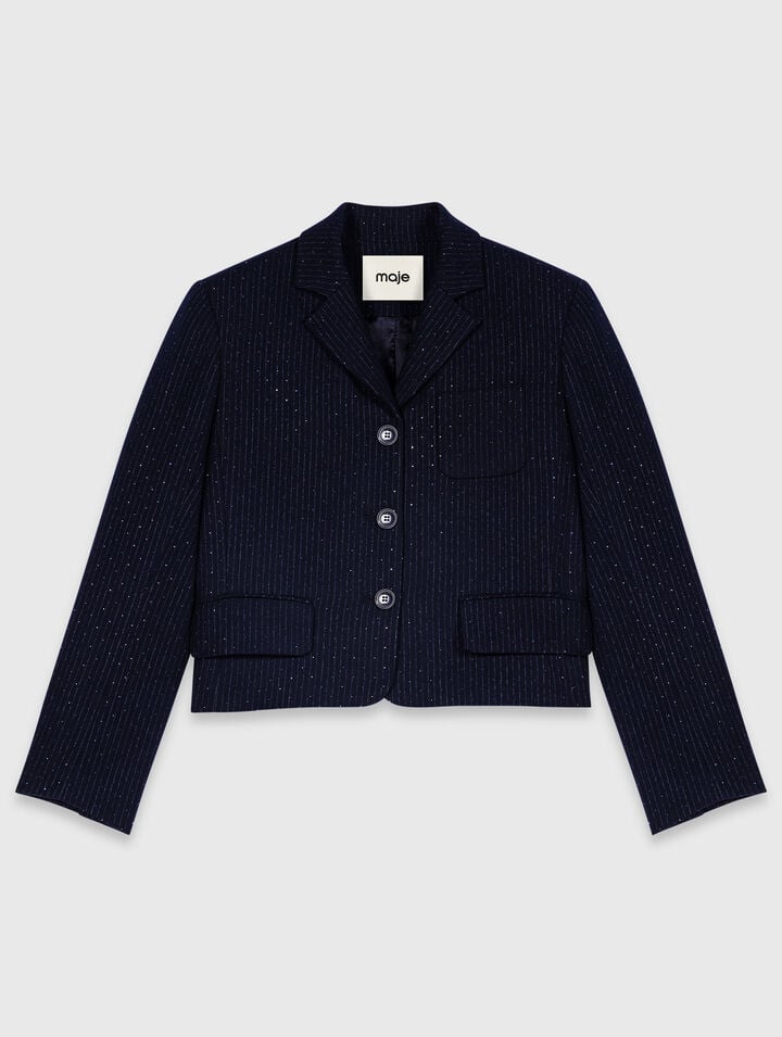 Cropped suit jacket