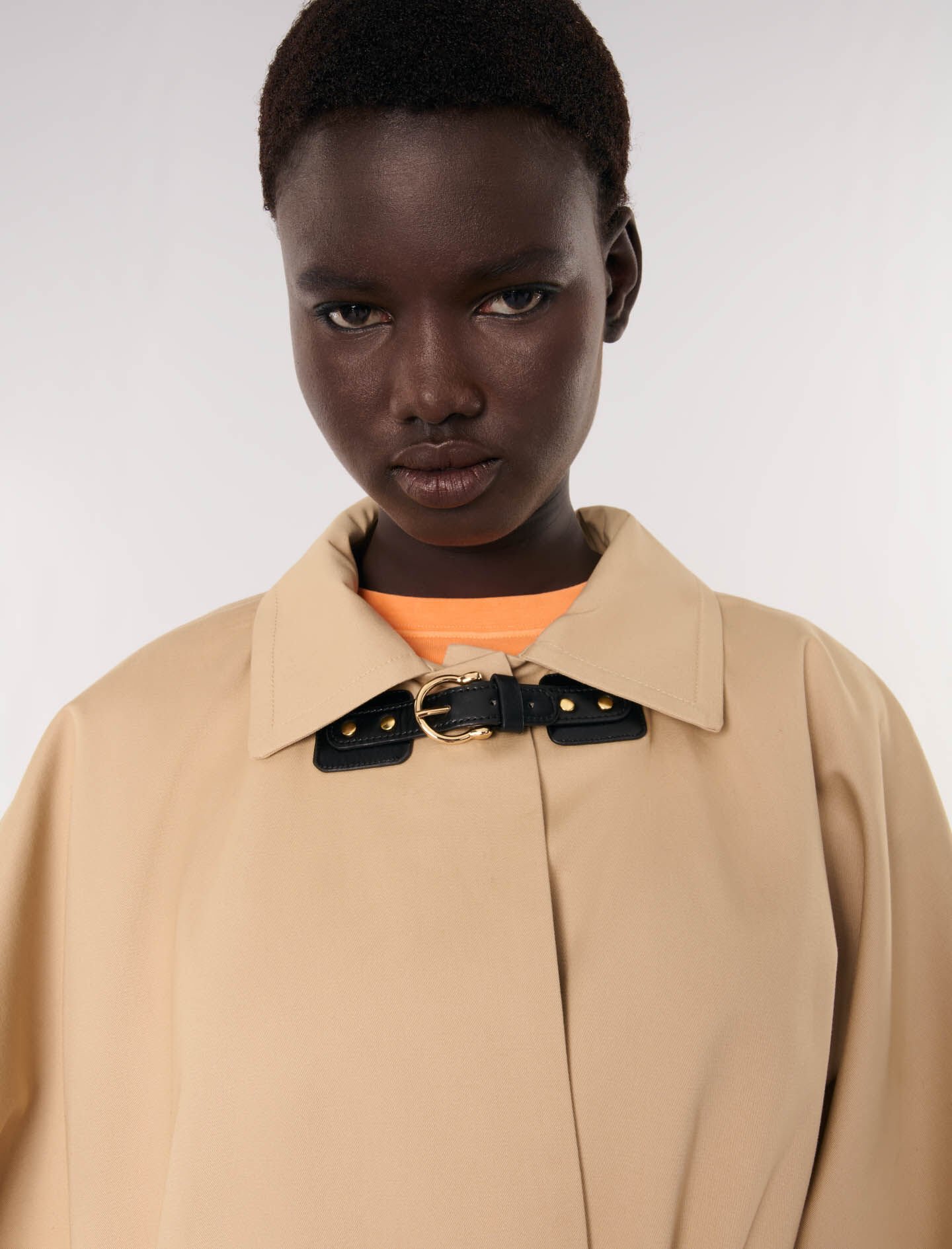 Long trench coat Brown For Women | Maje