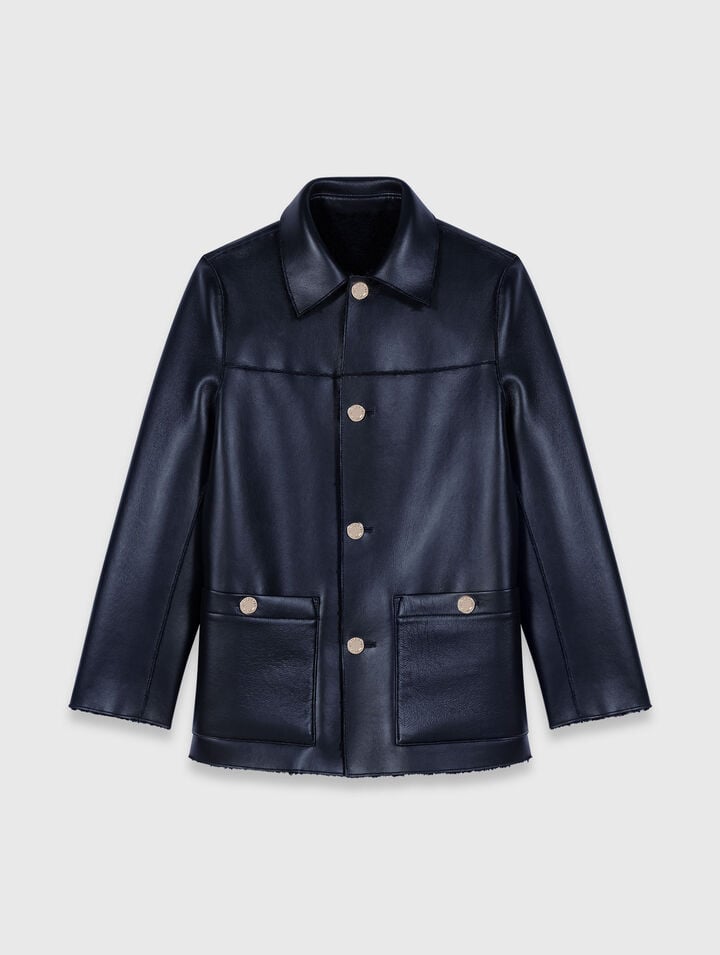 Reversible faux shearling