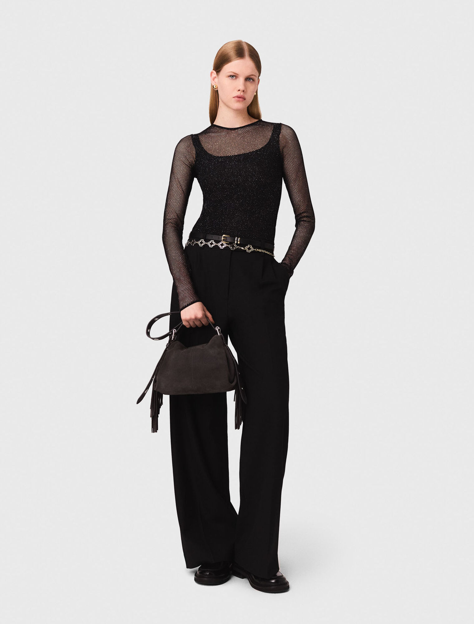 Jersey diamanté top