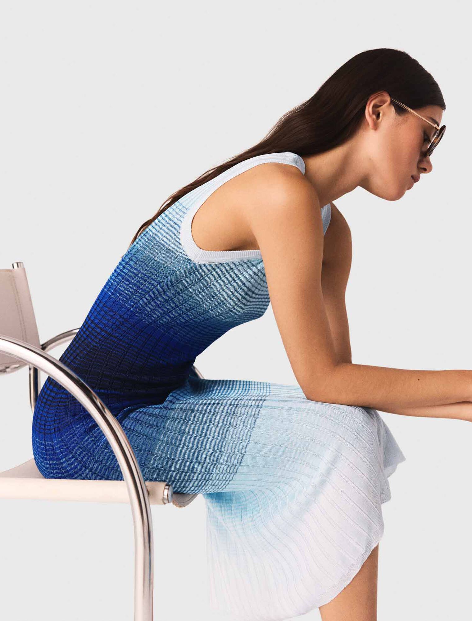 Ombr&eacute; knit maxi dress