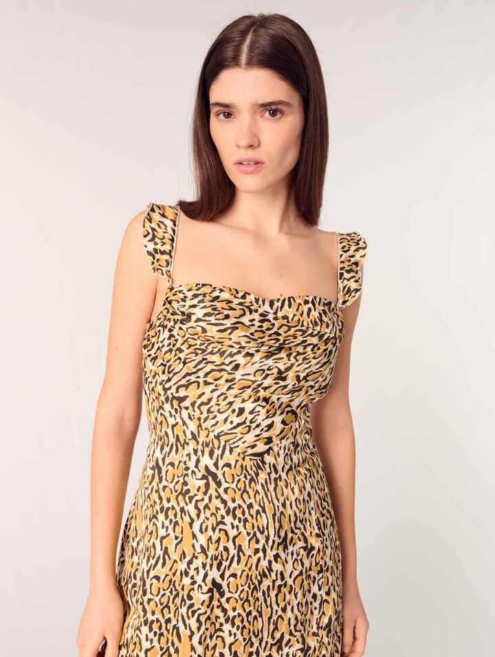 Leopard print short dress