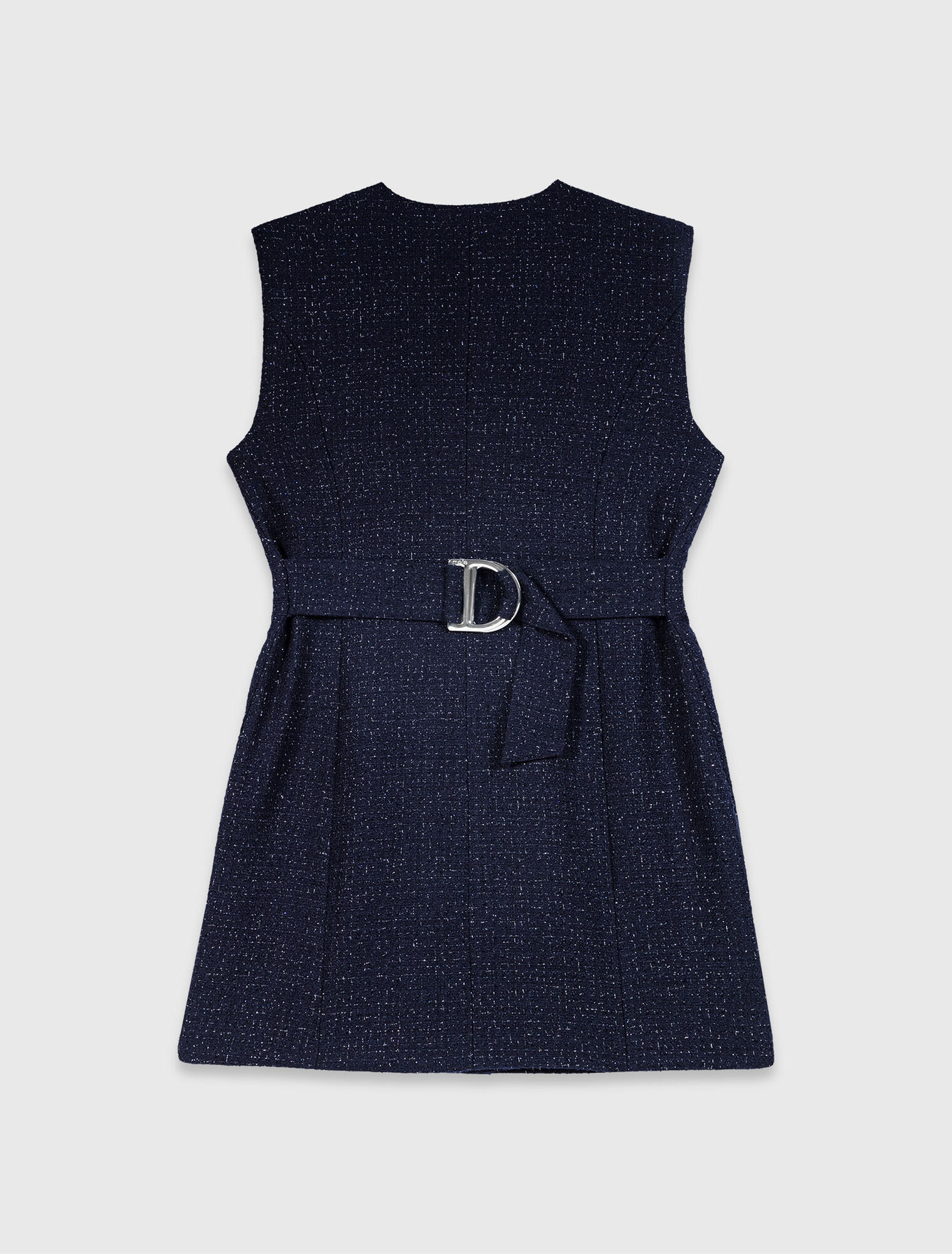 Short lurex tweed dress
