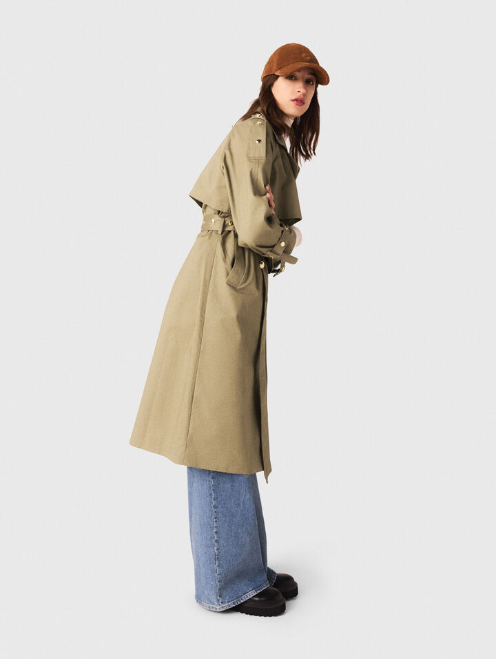 Studded trench coat