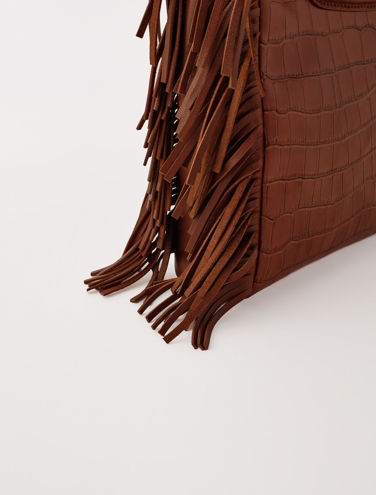 M bag in crocodile-effect leather