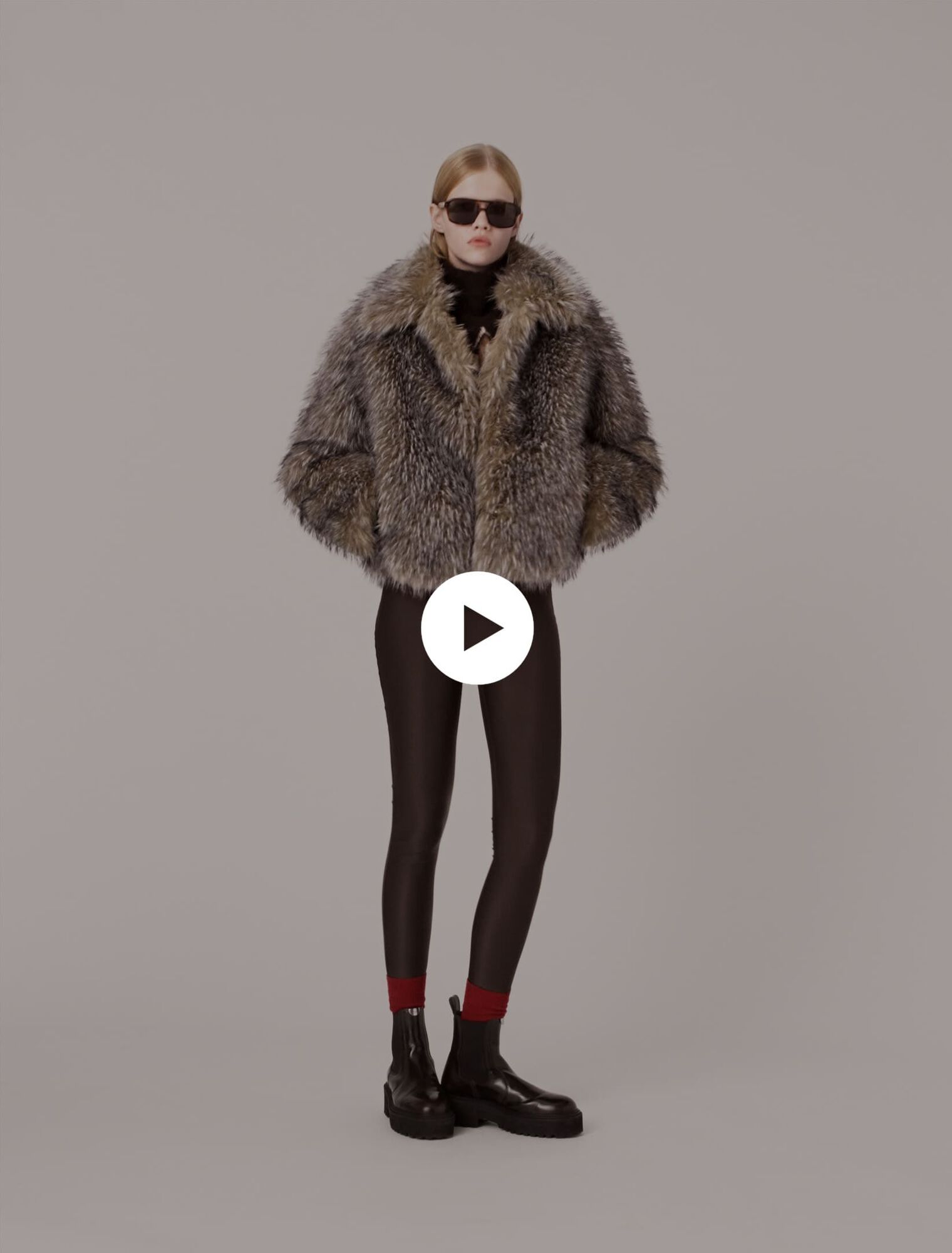 Short faux fur coat Short faux fur coat