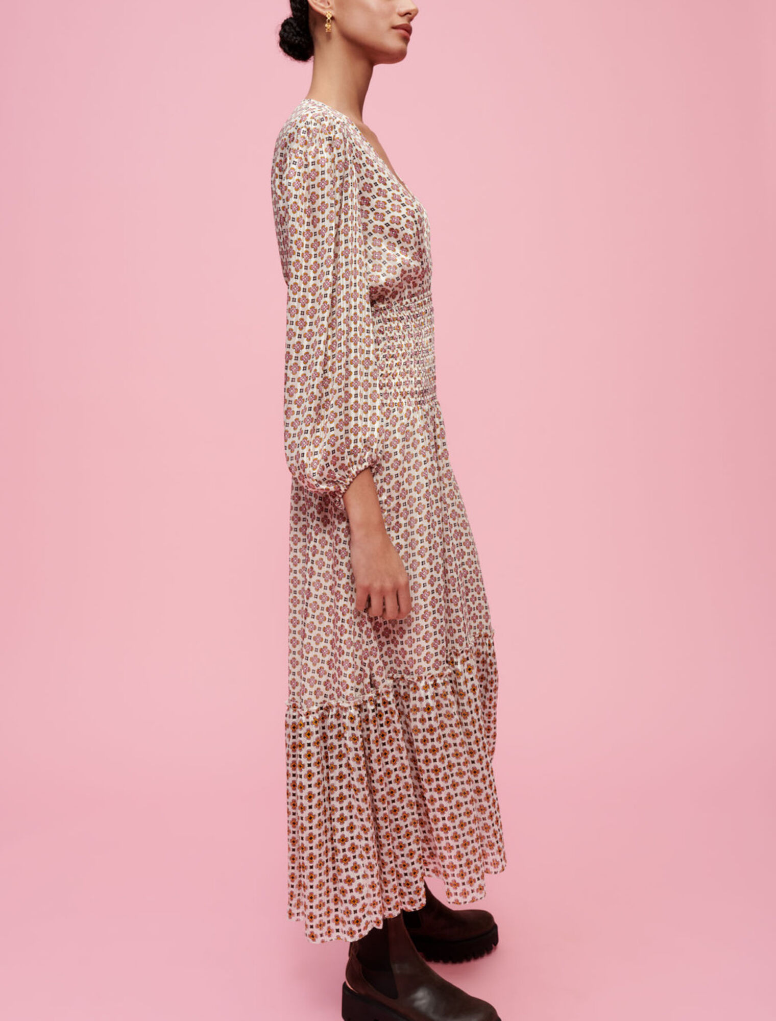 Printed chiffon dress
