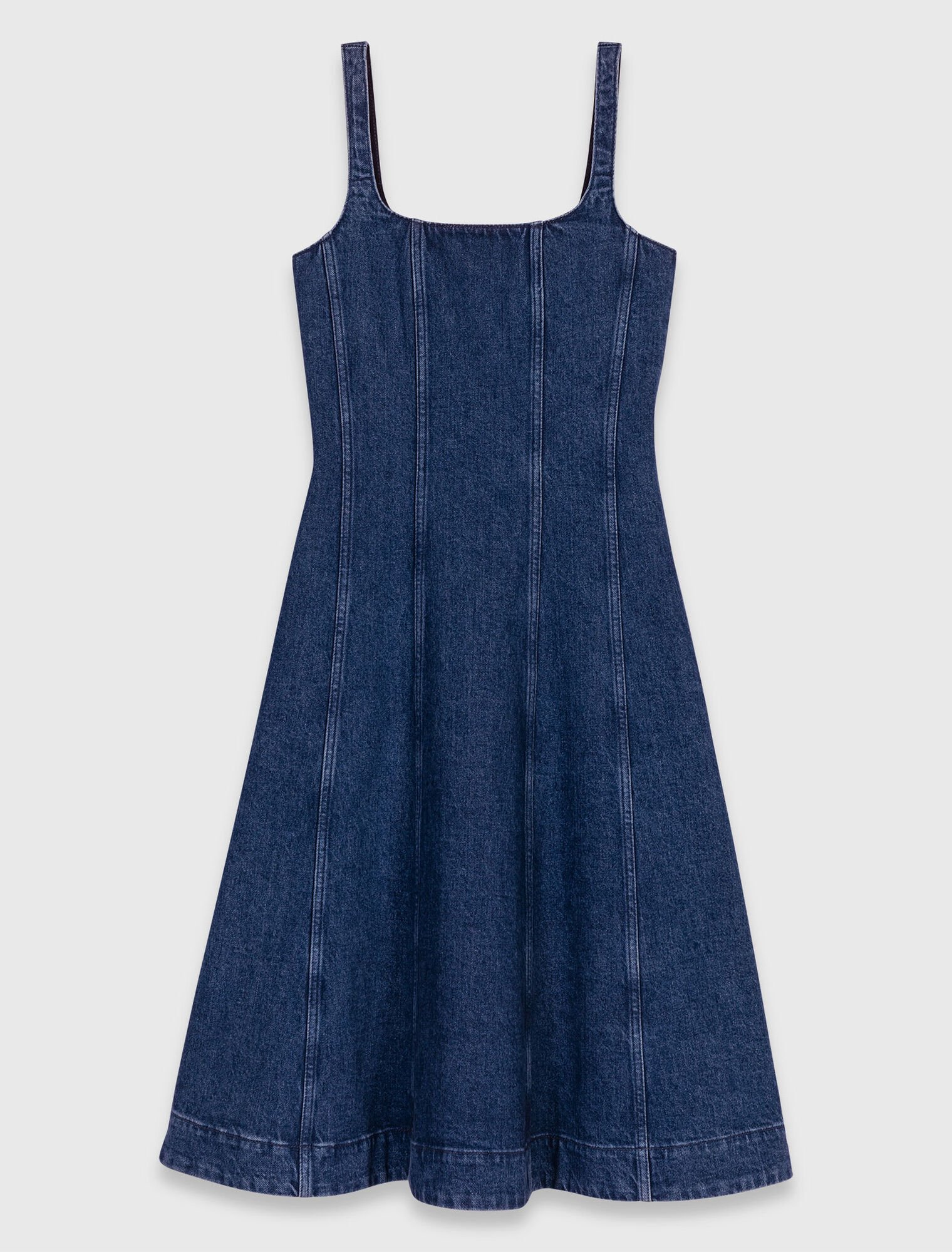 Maxi denim babydoll dress