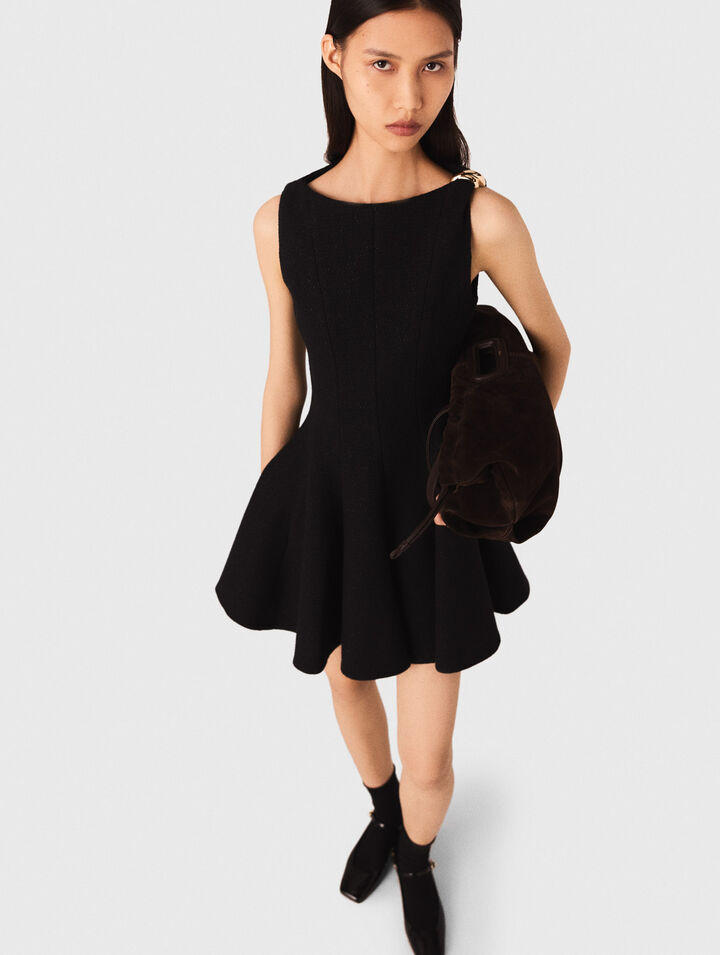 Mini flared tweed dress