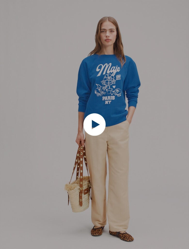 Maje Paris sweater Blue For Women | Maje