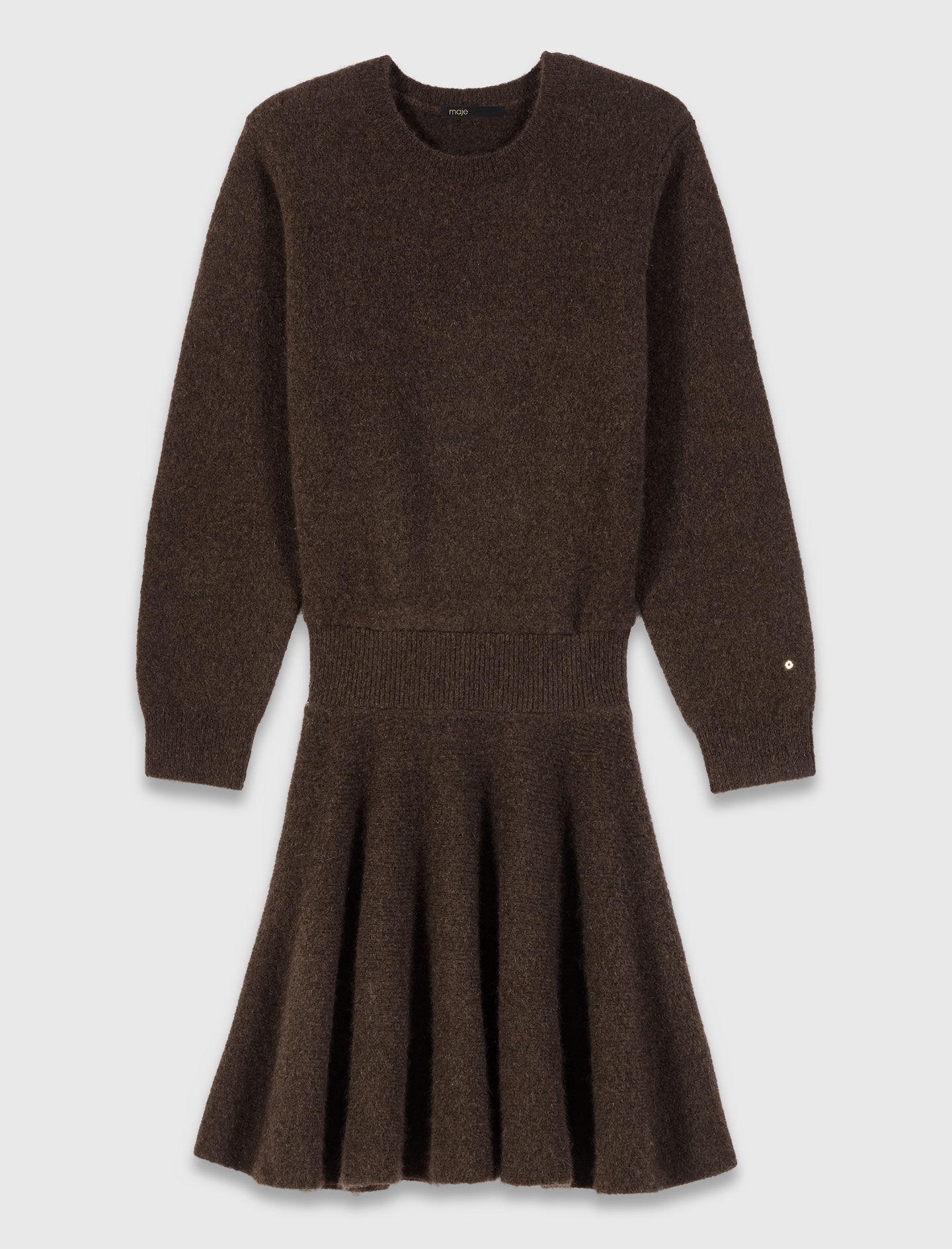 Mini yak blend dress Brown For Women | Maje