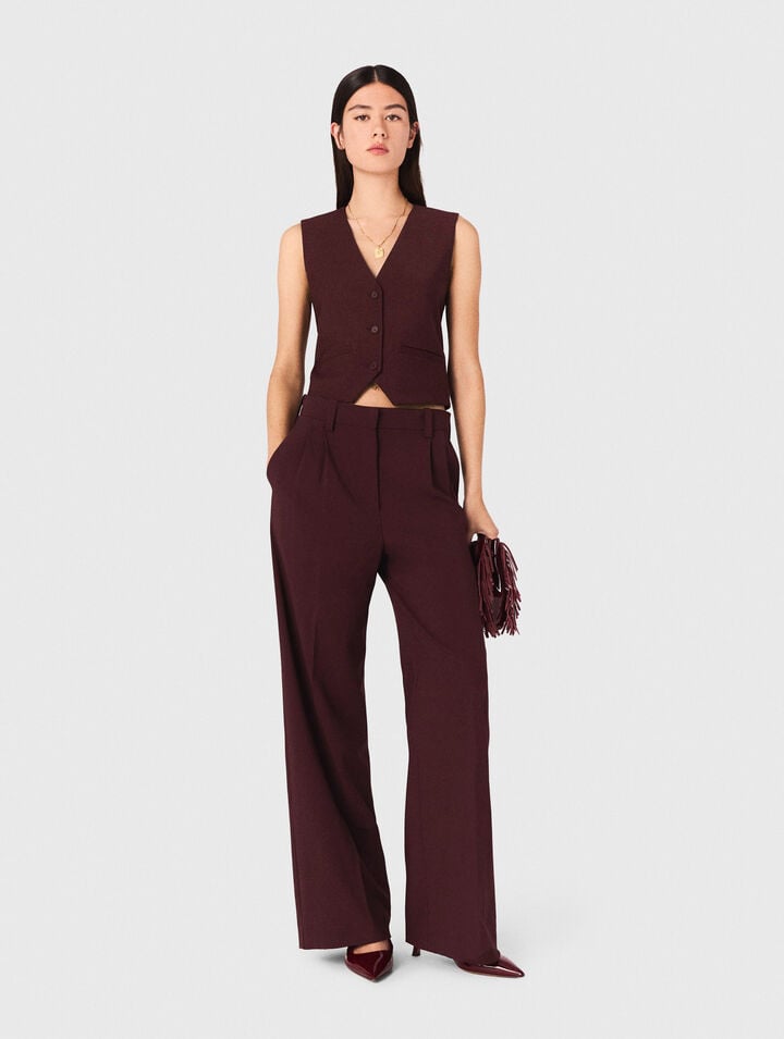 Tailored high-waisted suit trousers