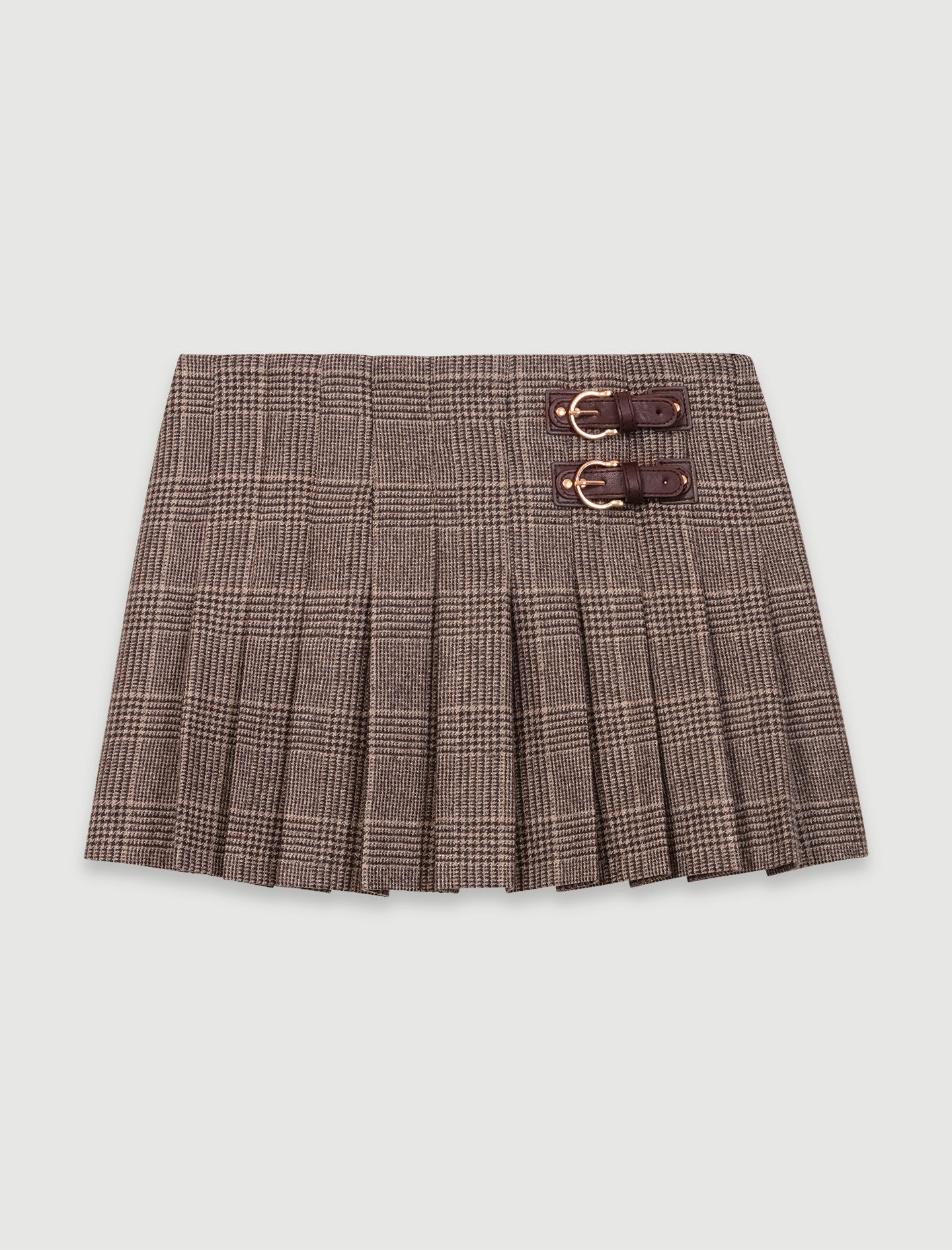 【信頼】 Short pleated skirt Brown For Women | Maje トップス