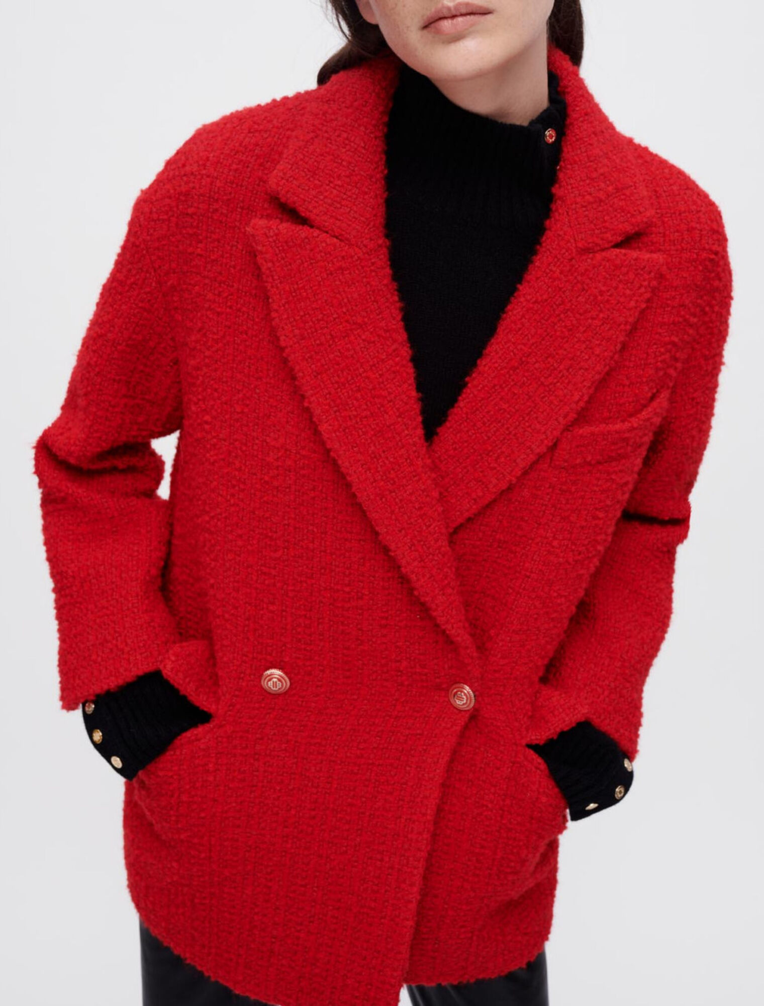 Fancy red tweed coat