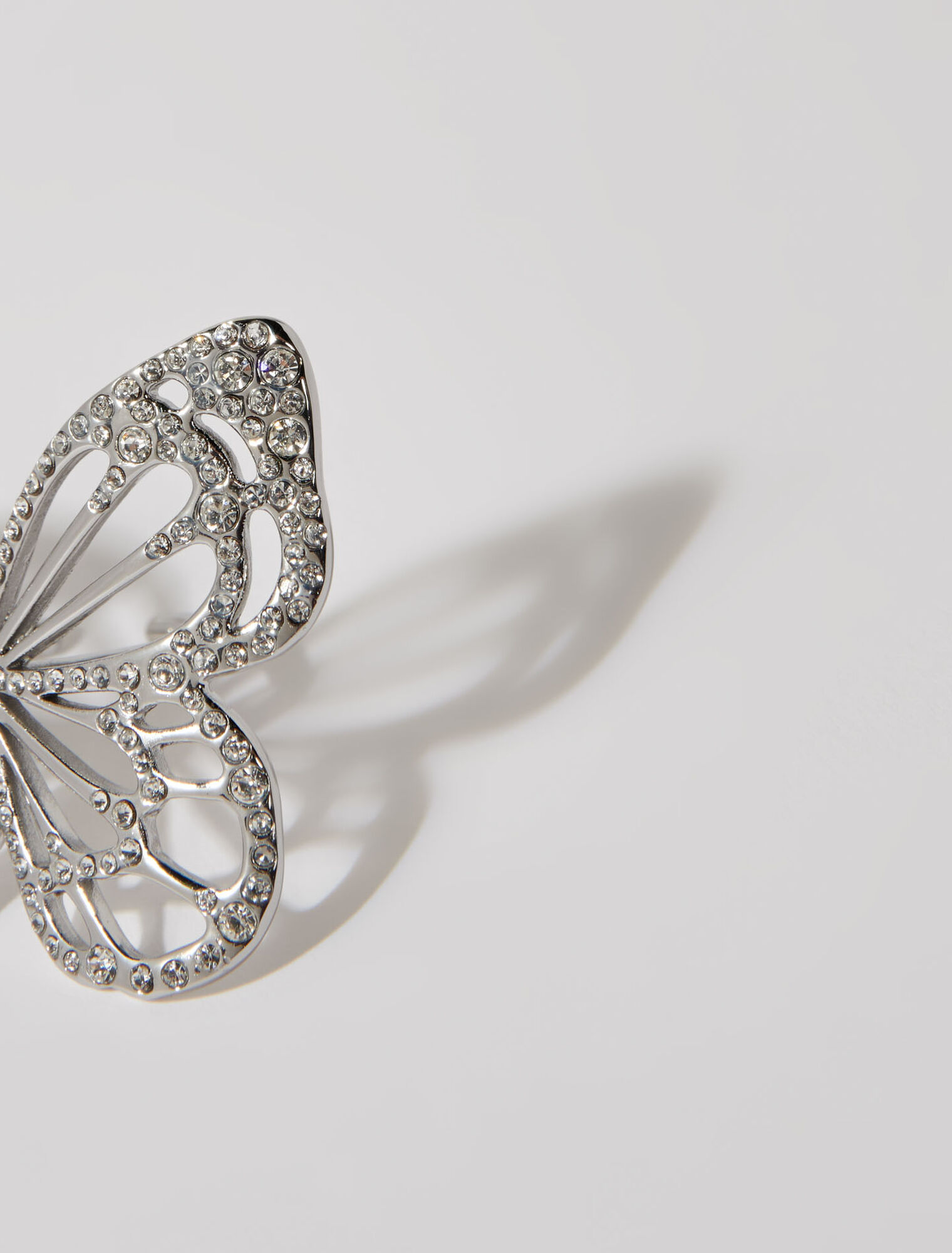 Rhinestone butterfly ring