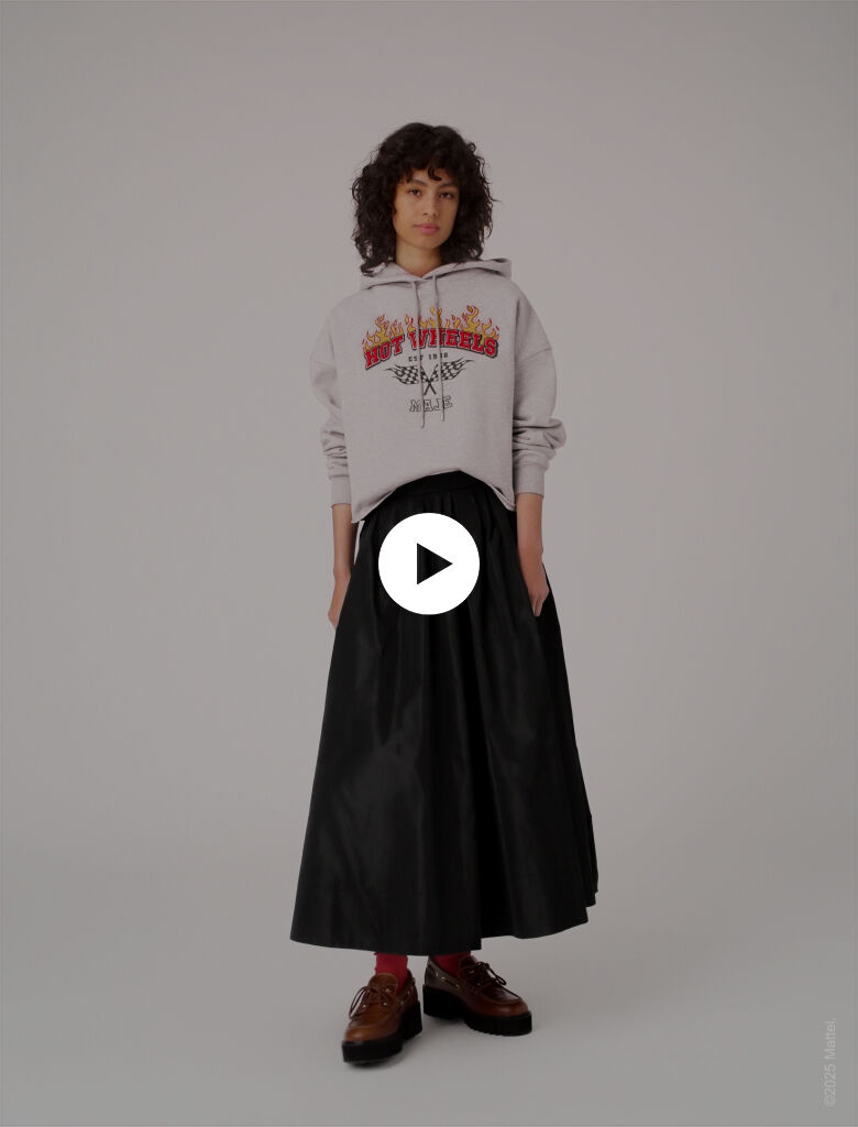 Embroidered logo crop sweatshirt Black / Gray For Women | Maje