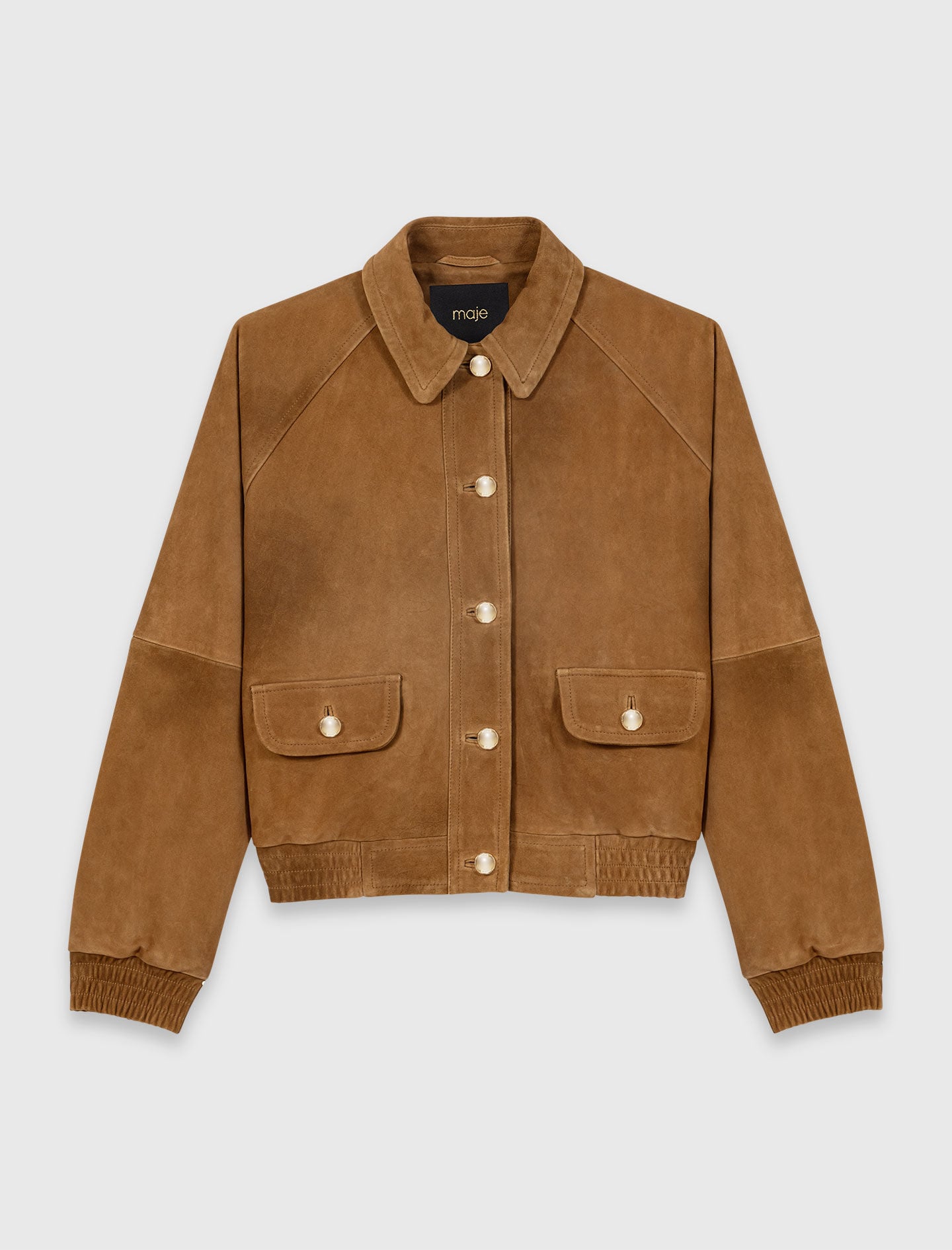 Suede jacket Brown For Women | Maje
