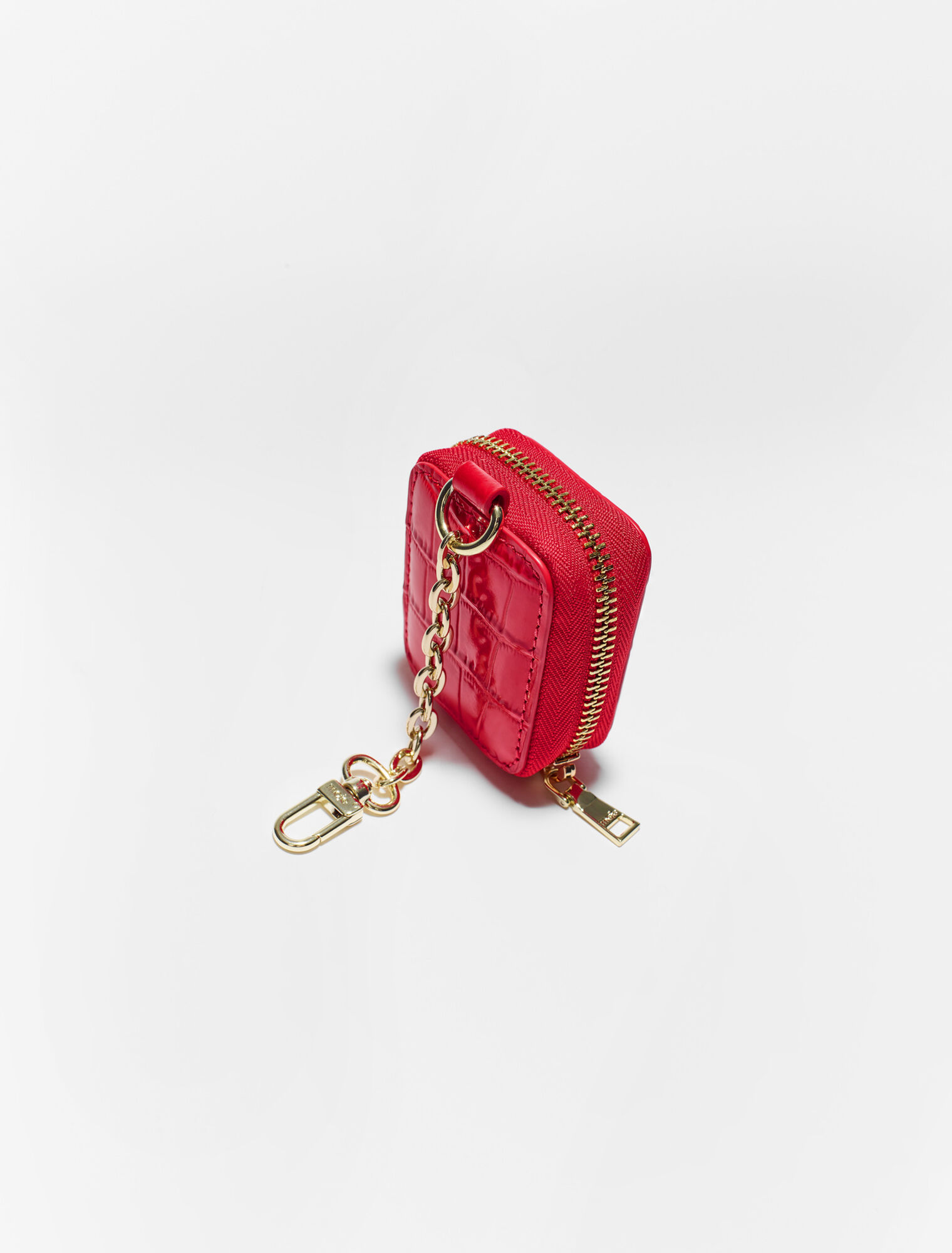 Embossed leather earphone case