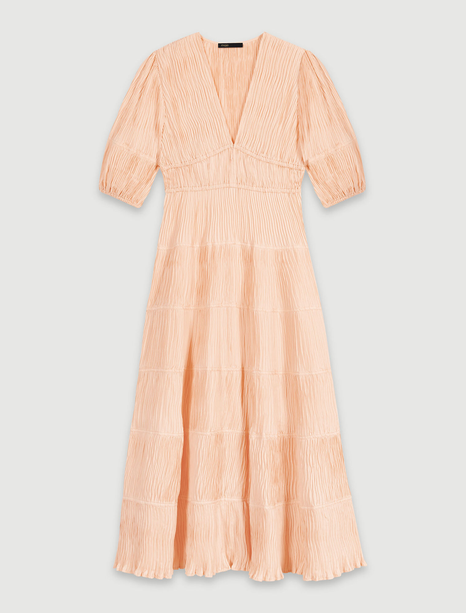 Pleated maxi dress