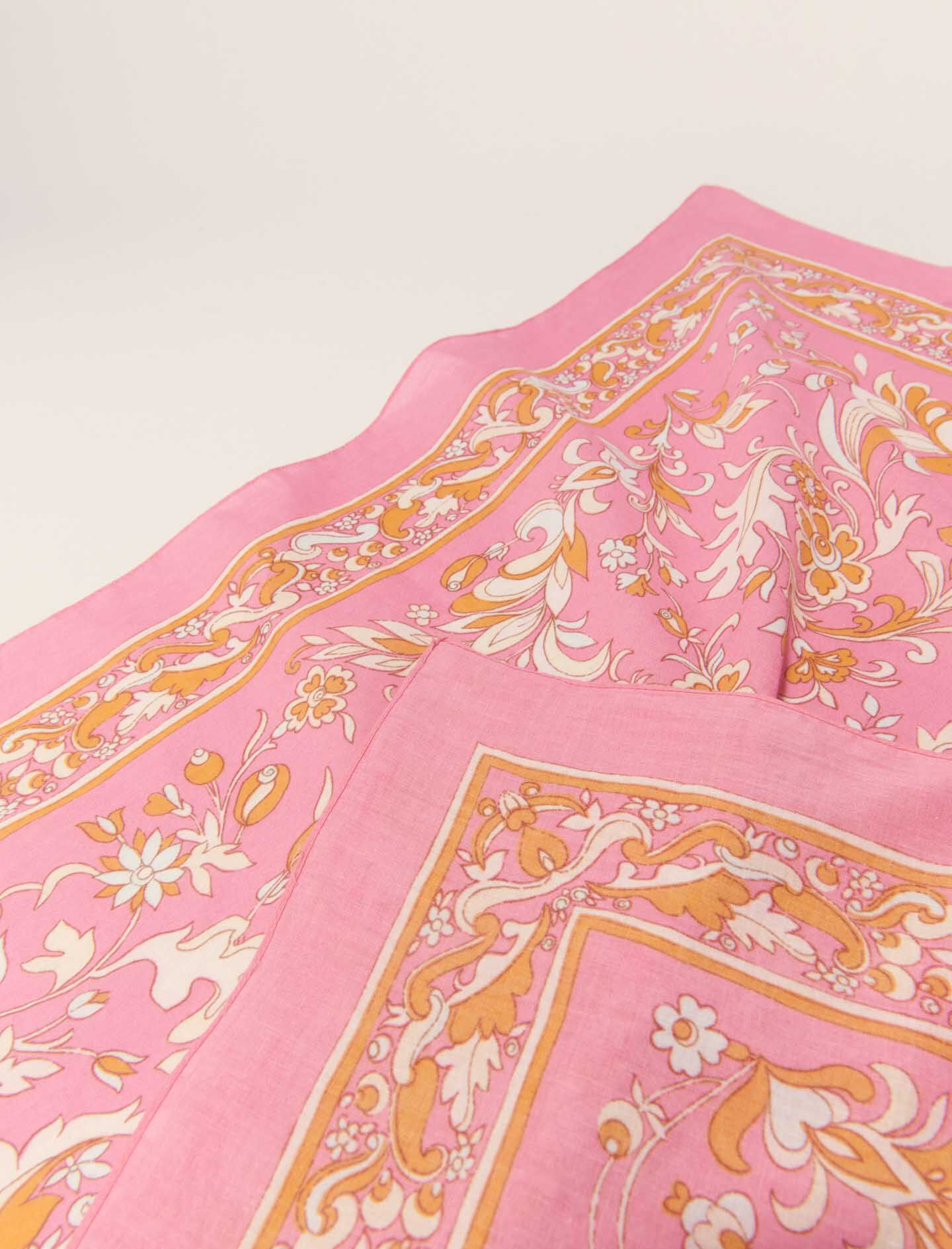 65 x 65 floral print scarf Pink For Women | Maje