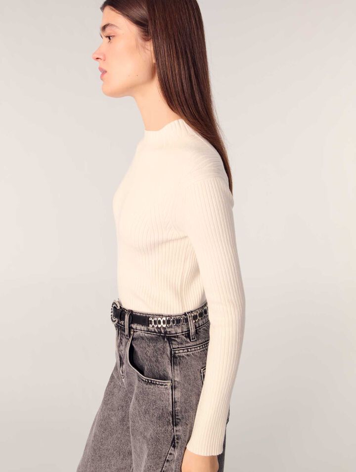 Rib knit jumper