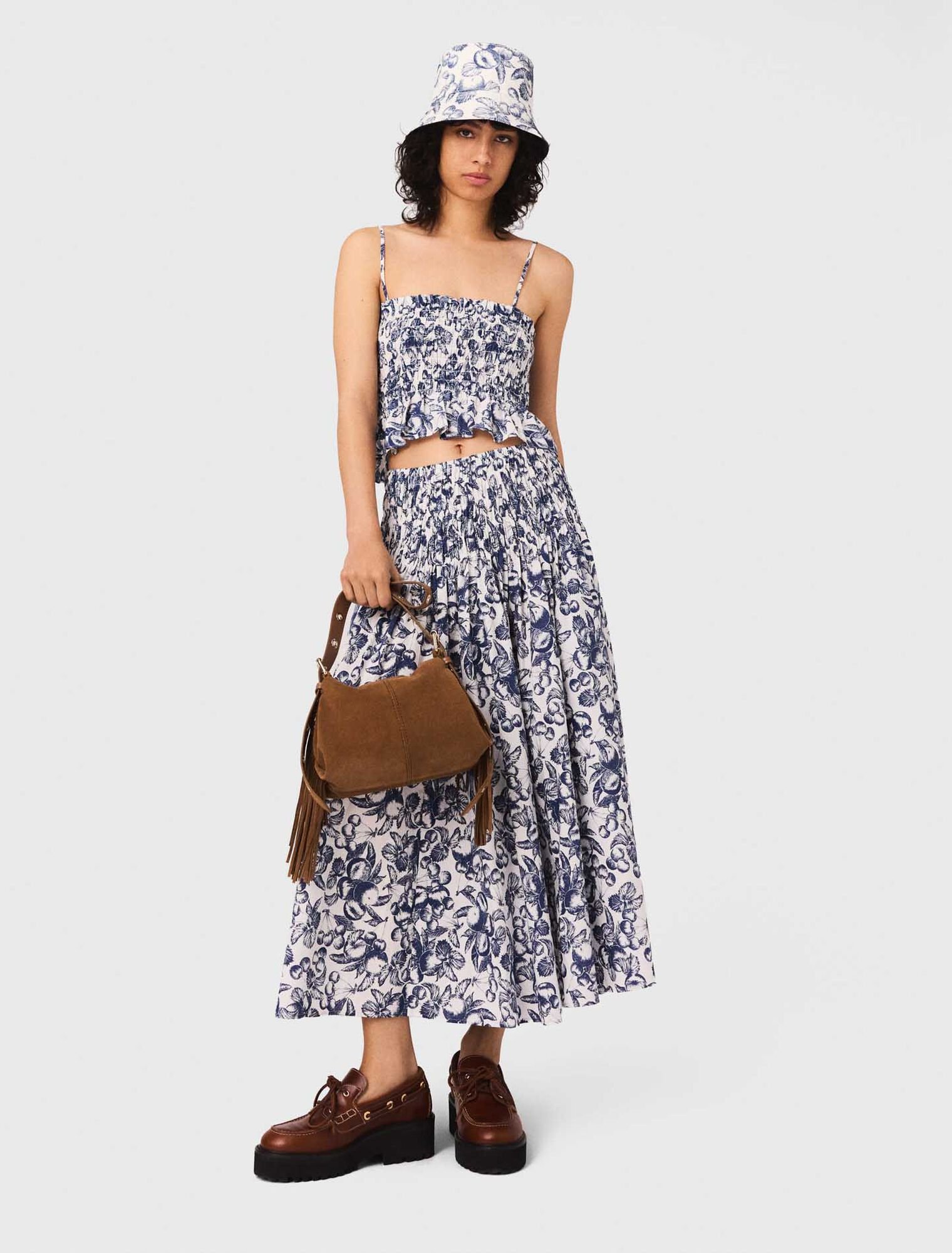 Printed maxi skirt