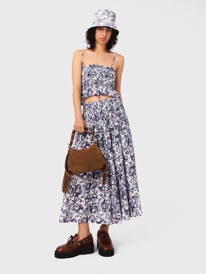 Printed maxi skirt