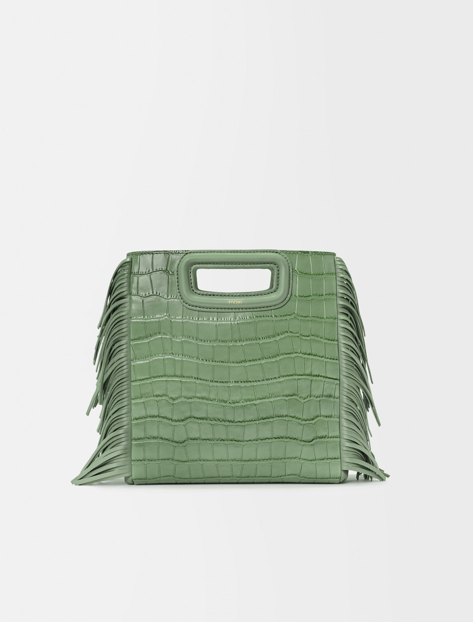 M bag in crocodile-effect leather