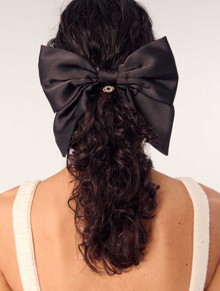 Tweed-effect knit crop top