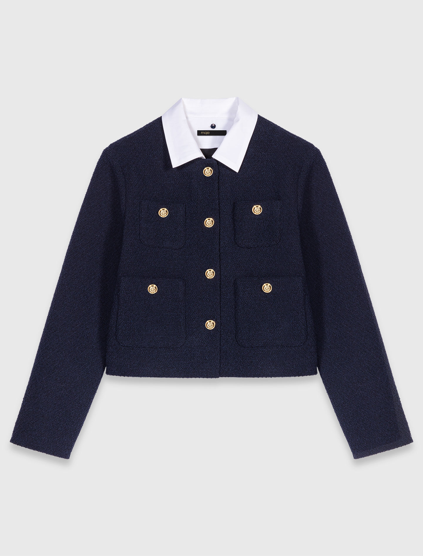 ジャケット on&on Detachable Collar Tweed Cropped Jacket NEW4XJ209_24 Designer fashion, Seoul-fully created | W Concept