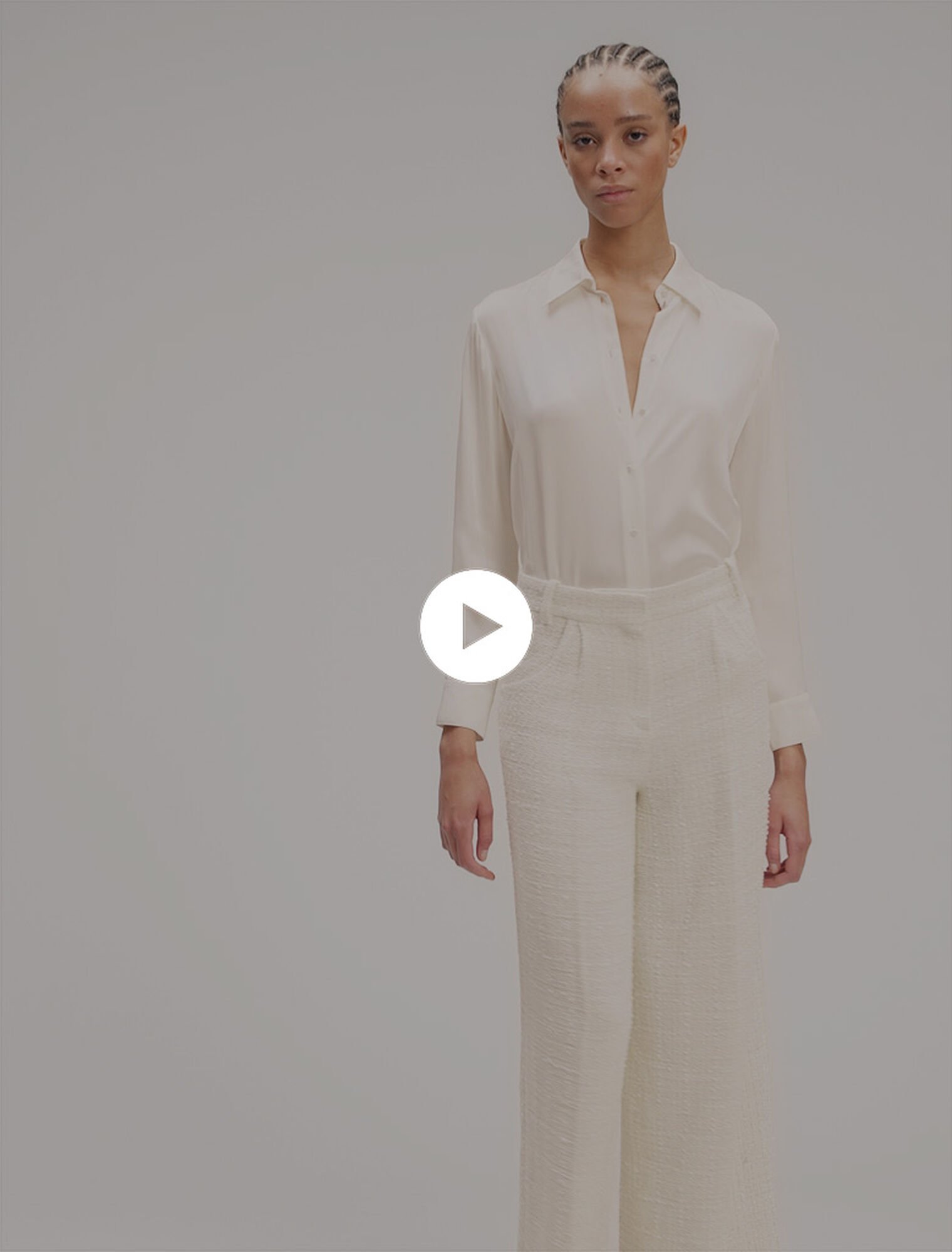 White silk blouse