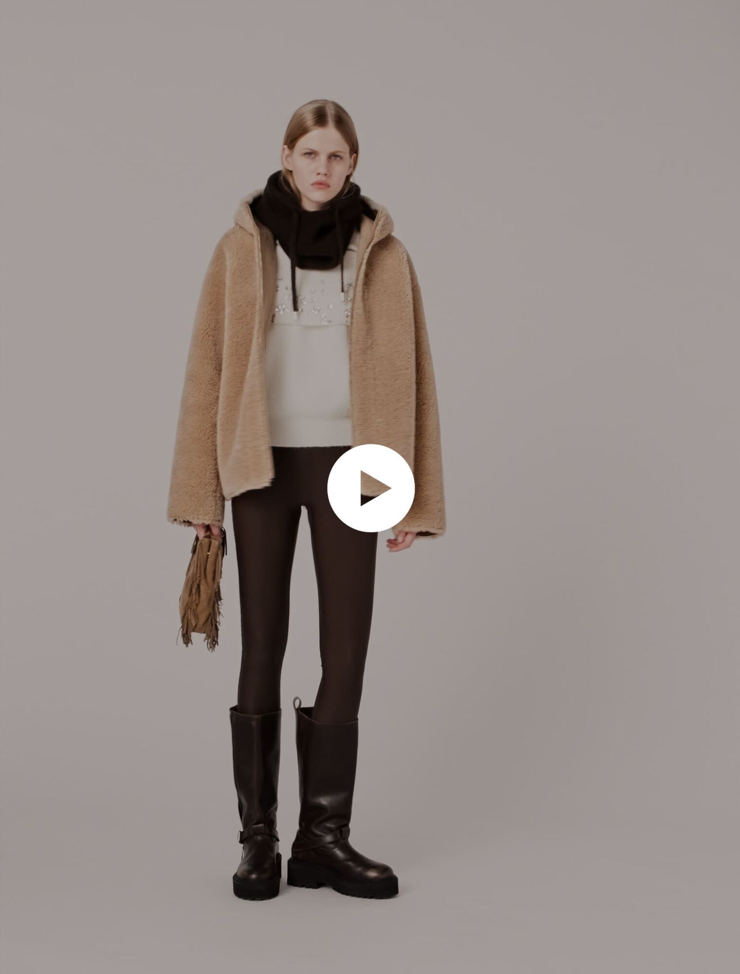 Reversible coat with hood Reversible coat with hood