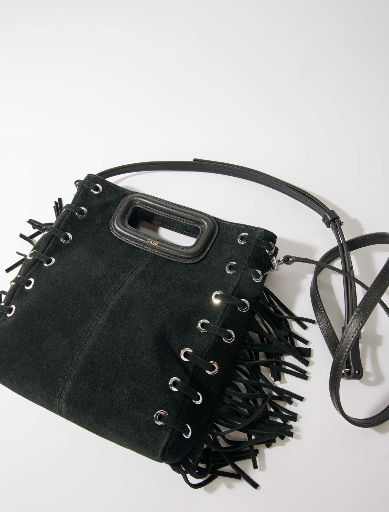 M bag in suede leather
