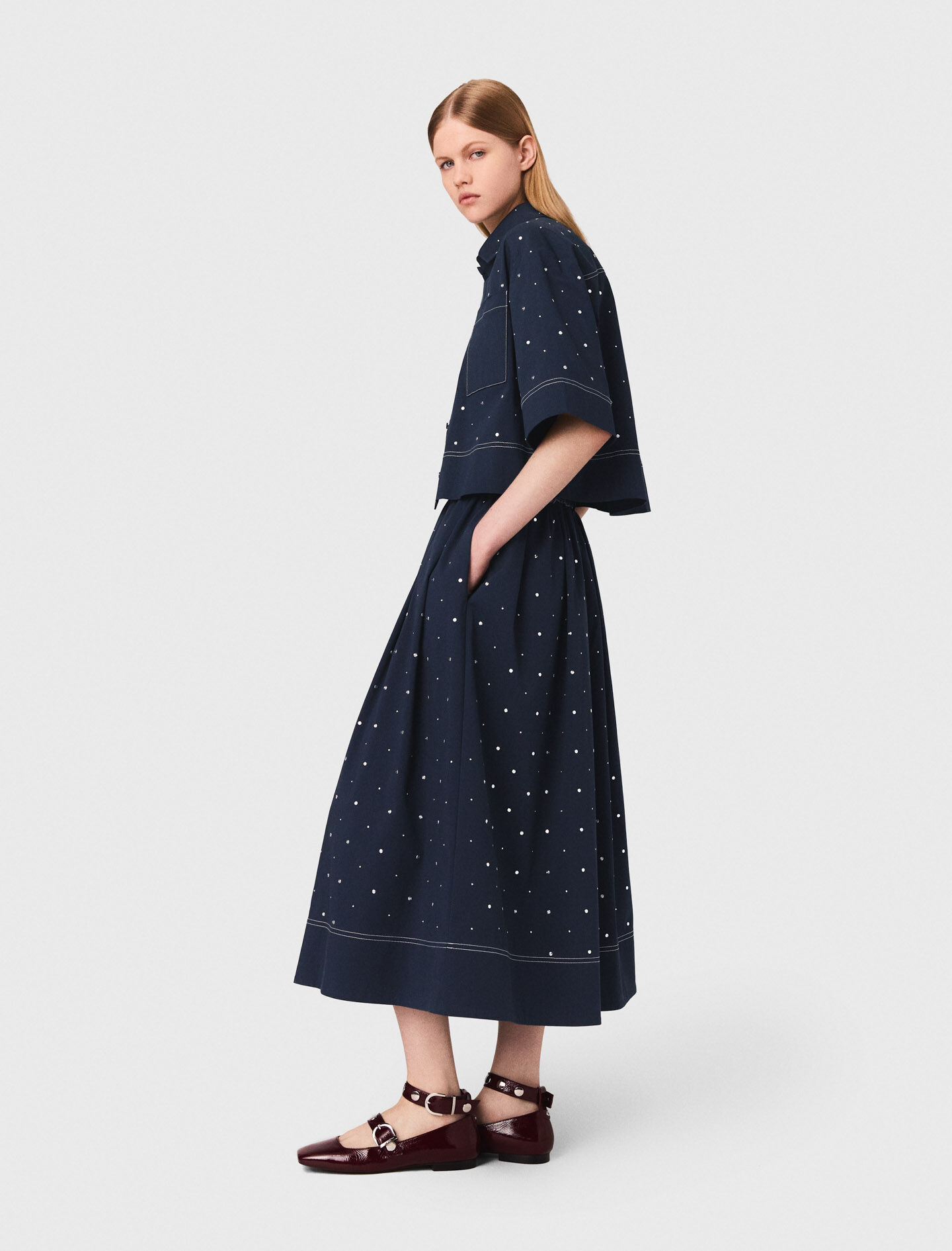 トップス user_34c61851 洗濯機洗い可 パール スリーブ ニット トップス