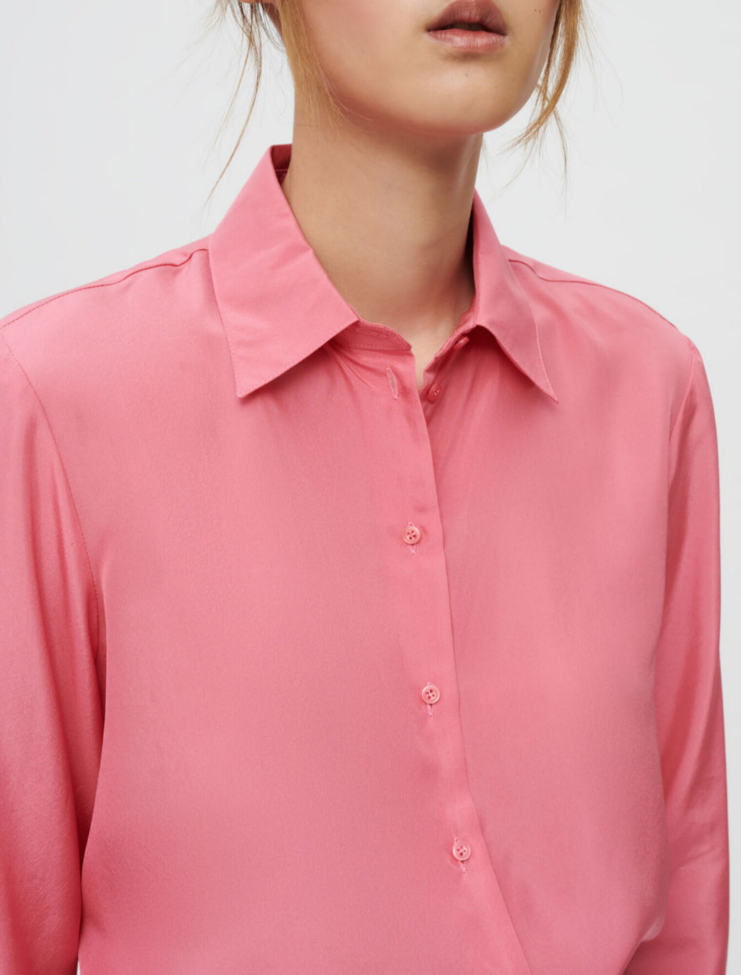 Rosewood silk habotai shirt