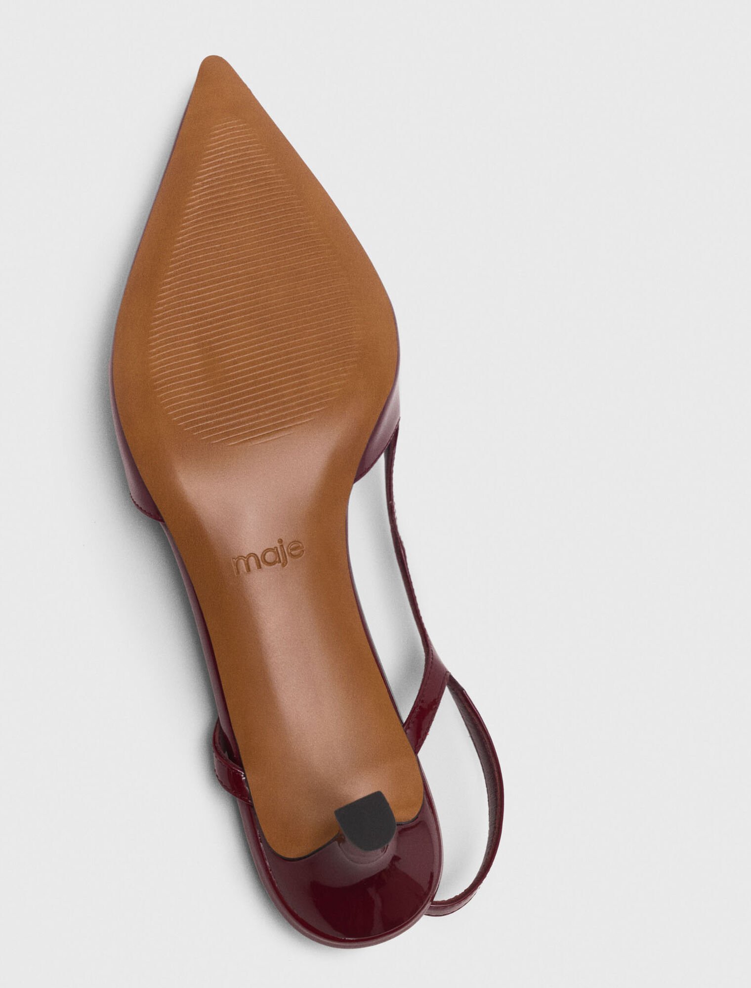 Patent leather slingback pumps