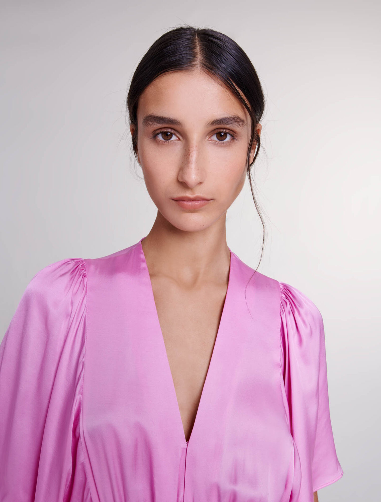 Satin-look maxi dress