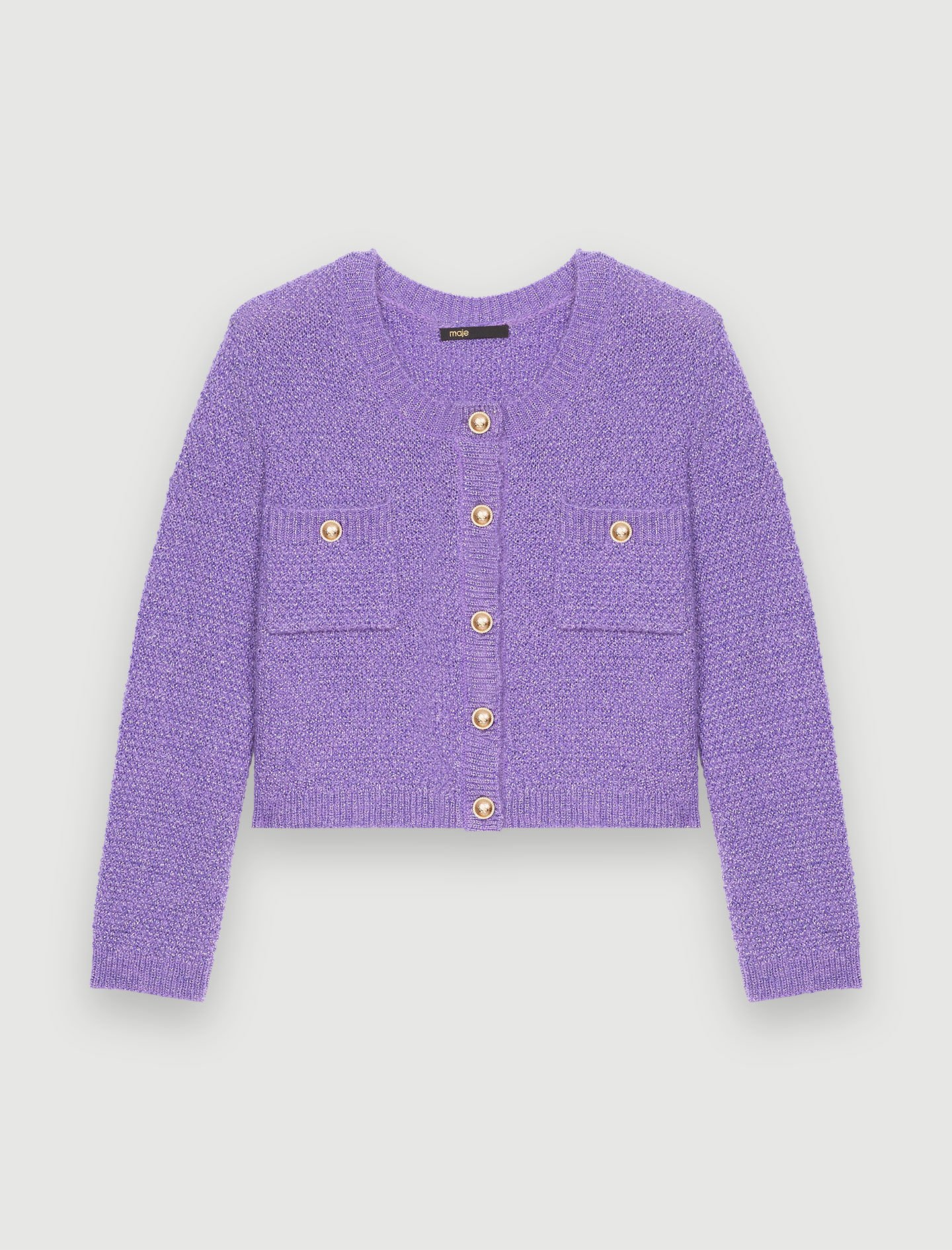 Purple short cardigan on sale